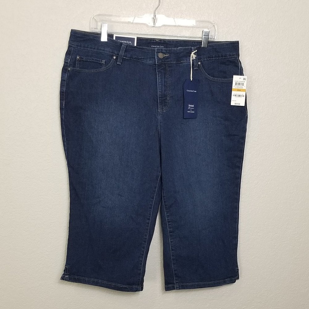 Charter Club Women's Plus Size Bristol Skimmer Jean Shorts - 16W - Picture 2 of 8